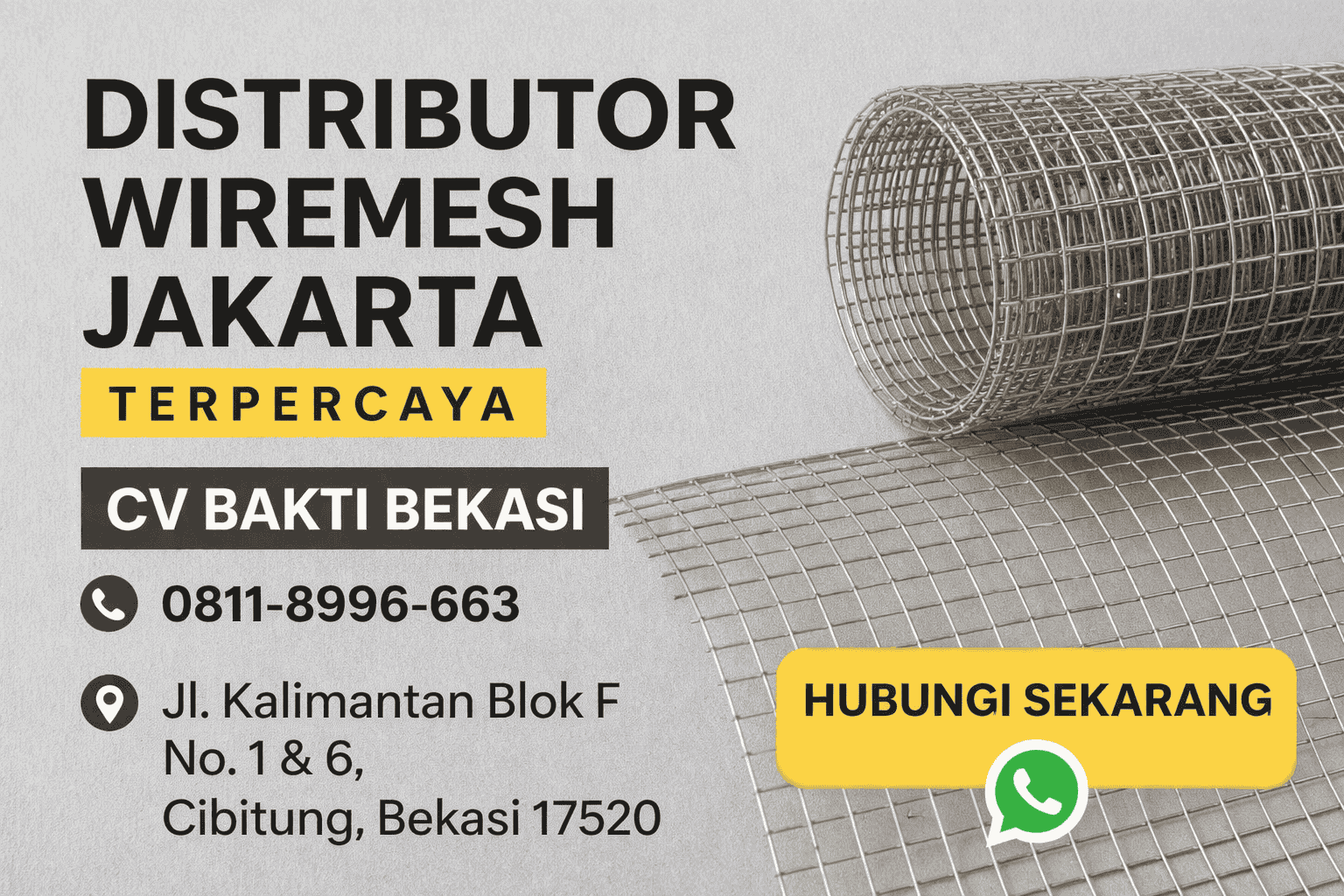 Distributor Wiremesh Jakarta Terpercaya CV Bakti Bekasi Harga Murah